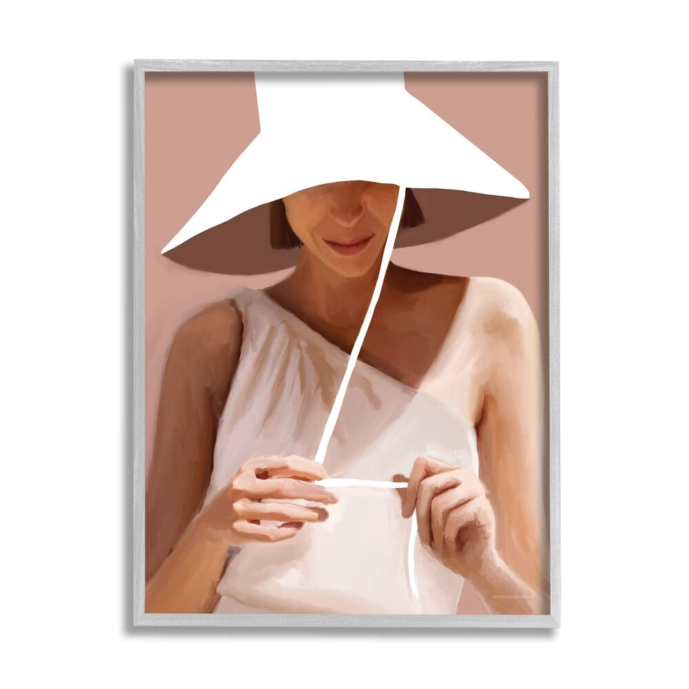 1296 Warm Summertime Portrait White Sun Hat, Design by Kamdon Kreations